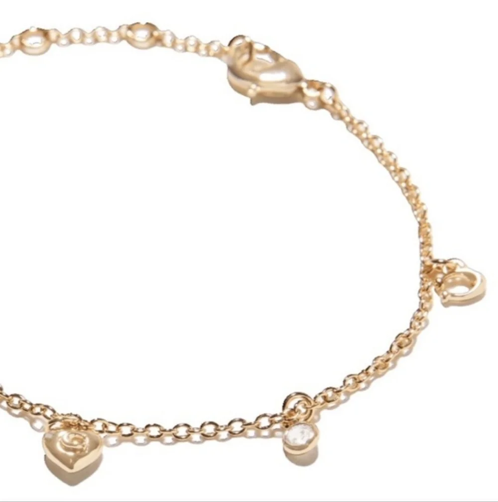 NWT Coach Gold Women's Signature C Charm Bracelet - Picture 3 of 7